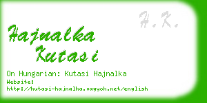 hajnalka kutasi business card